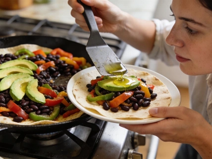 Black Bean Fajita Skillet: A Simple Lunch That Helps Lower LDL Cholesterol